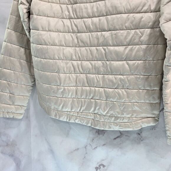 Everlane Jacket Womens XS Cream Black Synthetic Renew Puffer Insulated Quilted - Picture 7 of 10